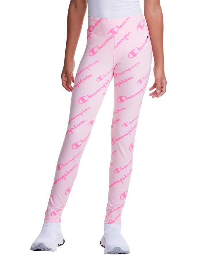 Leggings Champion Niña - Allover Logo ( Rosas ) 8501763-UN